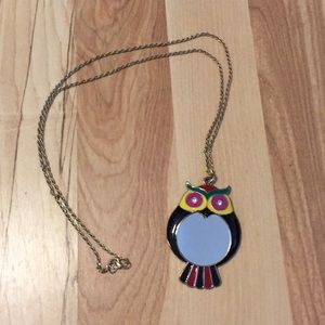 Owl mirror necklace